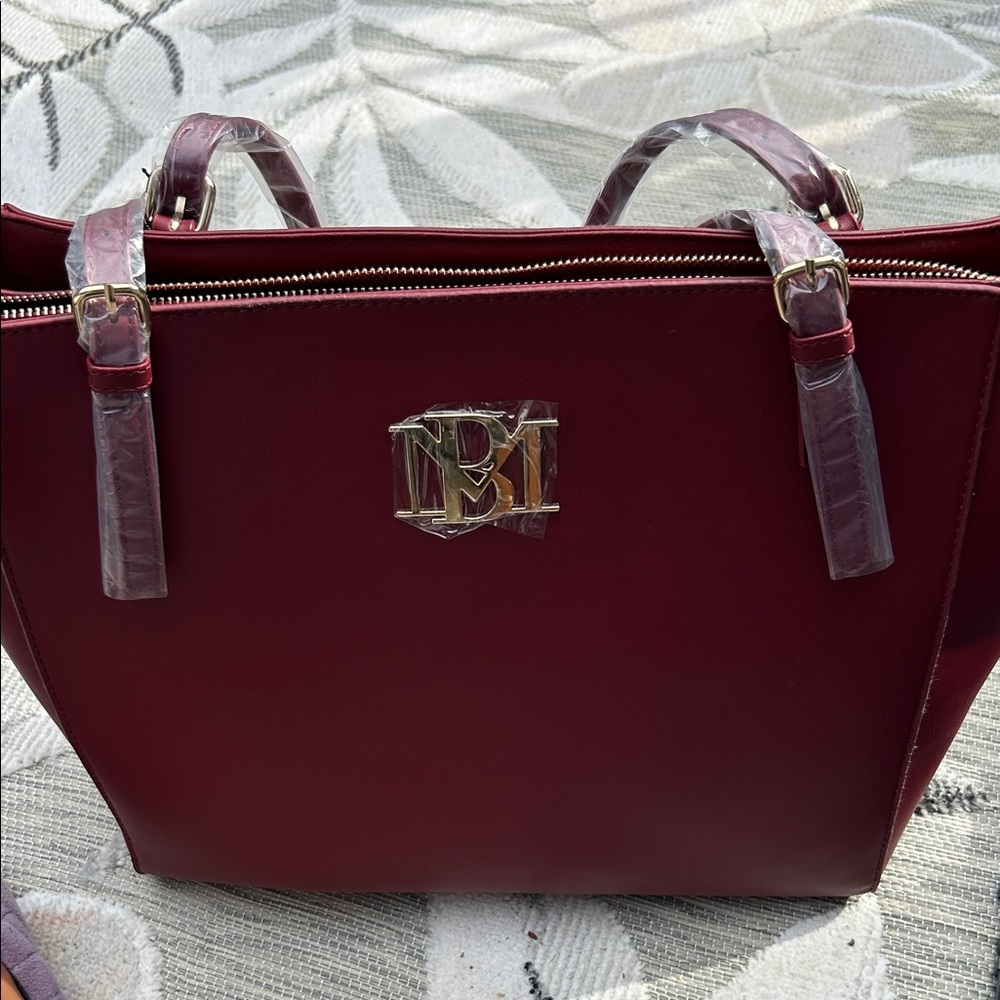 Badgley Mischka Deep Red Tote